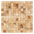 Scabos Travertine 1x1 Split-faced Travertine Mosaic
