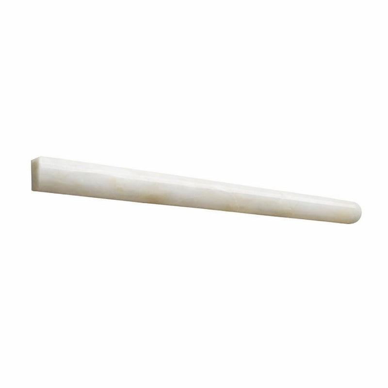 White (Bianco / Vanilla) Onyx 3/4x12 Polished Tile Bullnose Liner
