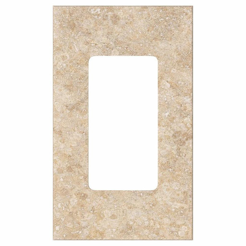 Walnut Travertine Switch Plate Covers 2-3/4x4 1/2 Honed Plate Cover 1-ROCKER