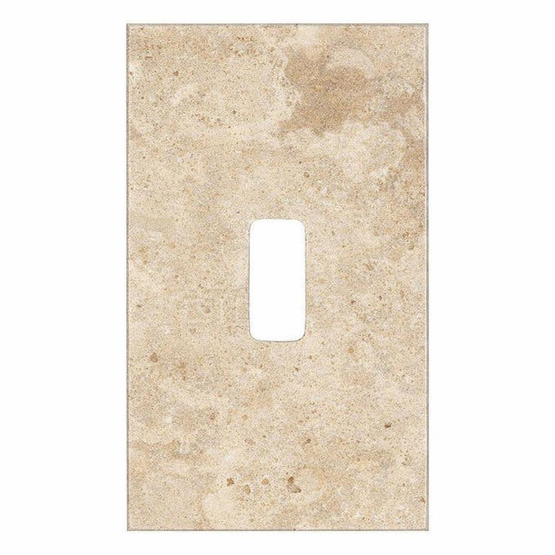 Walnut Travertine Switch Plate Covers 2-3/4x4 1/2 Honed Plate Cover 1-TOGGLE