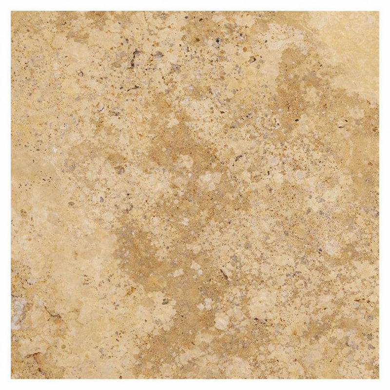 Gold / Yellow Gold Travertine 18x18 Filled & Honed Travertine Tile