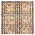Scabos Travertine 5/8x5/8 Polished Travertine Mosaic