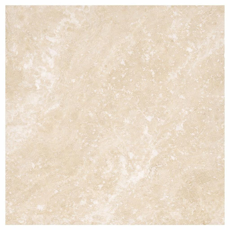 Ivory / Light Travertine 24x24 Cream Filled & Polished Tile
