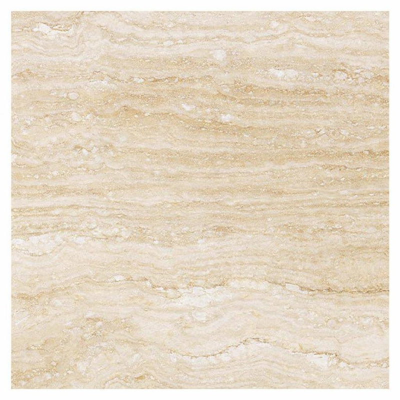 Ivory / Light Travertine 24x24 Cream Filled & Polished Tile