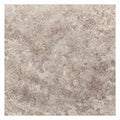 Silver (Pewter Blend) Travertine 18x18 Unfilled, Brushed & Chiseled Travertine Tile