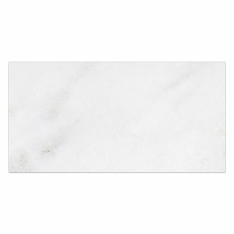 Oriental White (Asian Statuary) Oriental White Marble 3x6 Tumbled Tile