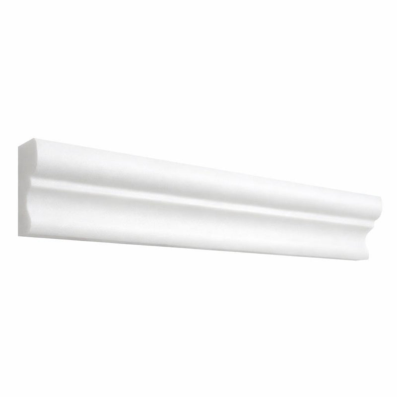 Thassos White (Greek) Thassos White Marble 2x12 Polished / Honed Tile Crown (Mercer) Molding Crown Molding