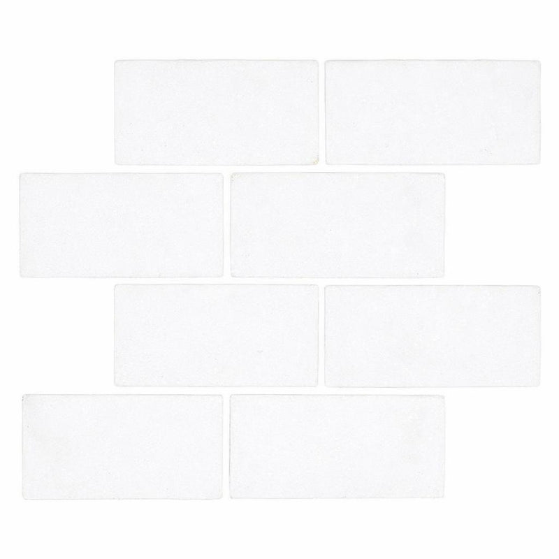 Thassos White (Greek) Thassos White Marble 3x6 Tumbled Tile