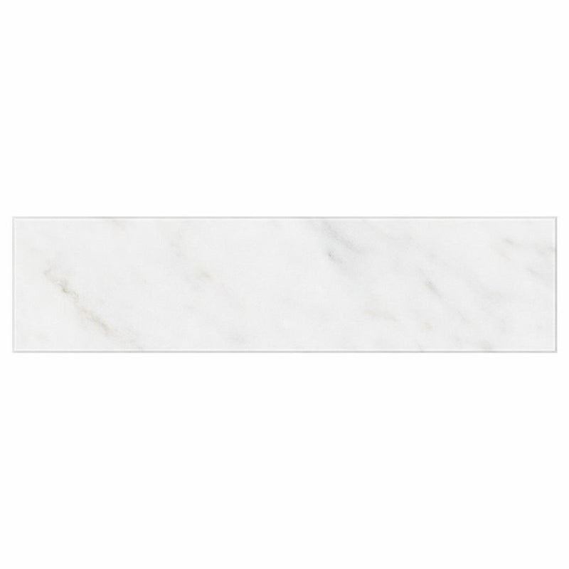 Carrara White (Italian) Marble 2x8 Honed Tile