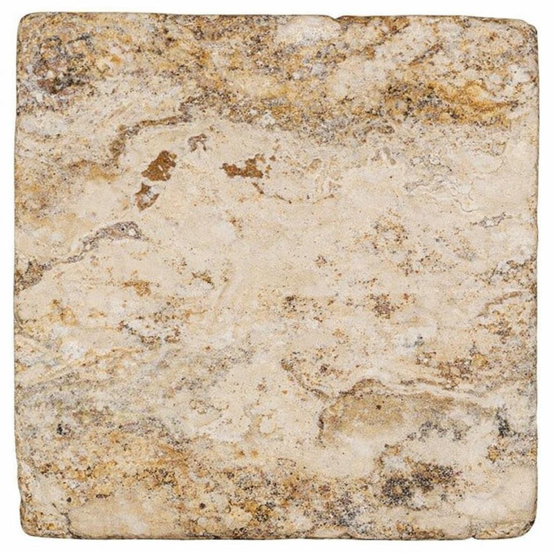 Philadelphia Travertine 4x4 Tumbled Travertine Tile