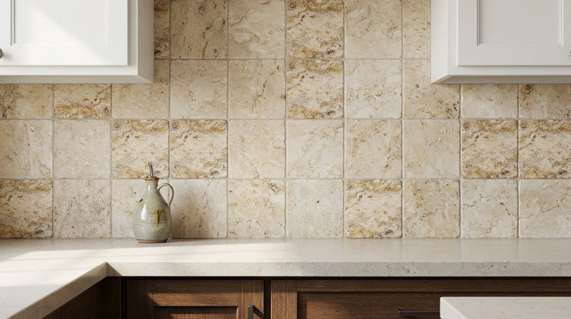 Philadelphia Travertine 4x4 Tumbled Travertine Tile