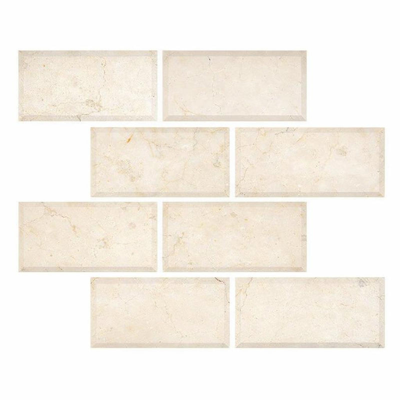 Crema Marfil (Spanish) Crema Marfil Marble 3x6 Cream Polished / Honed Tile