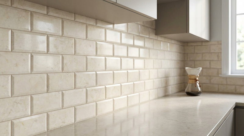 Crema Marfil (Spanish) Crema Marfil Marble 3x6 Cream Polished / Honed Tile