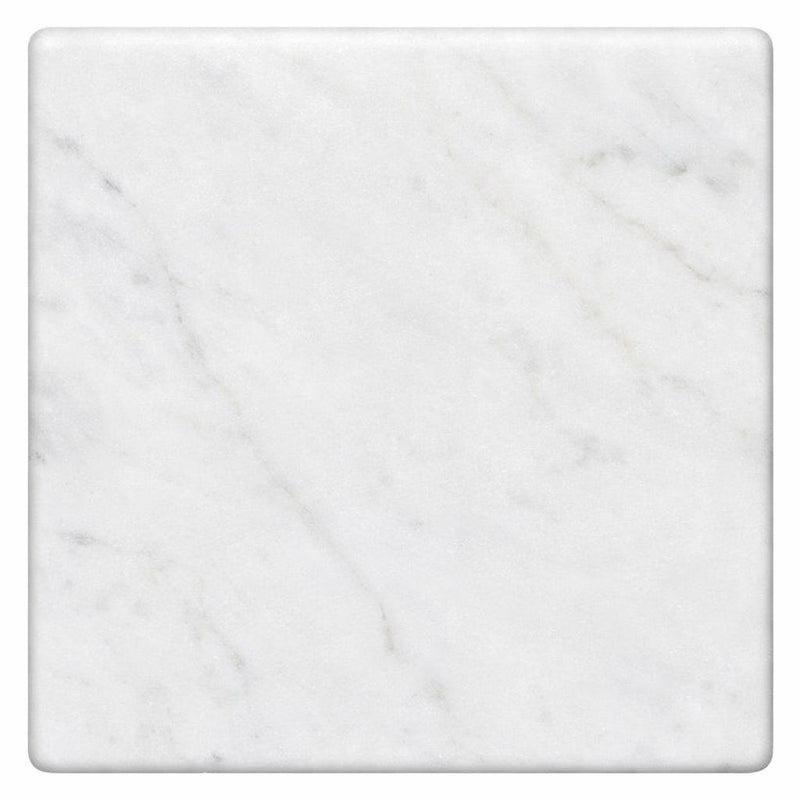 Carrara White (Italian) Marble 4x4 Honed Tile