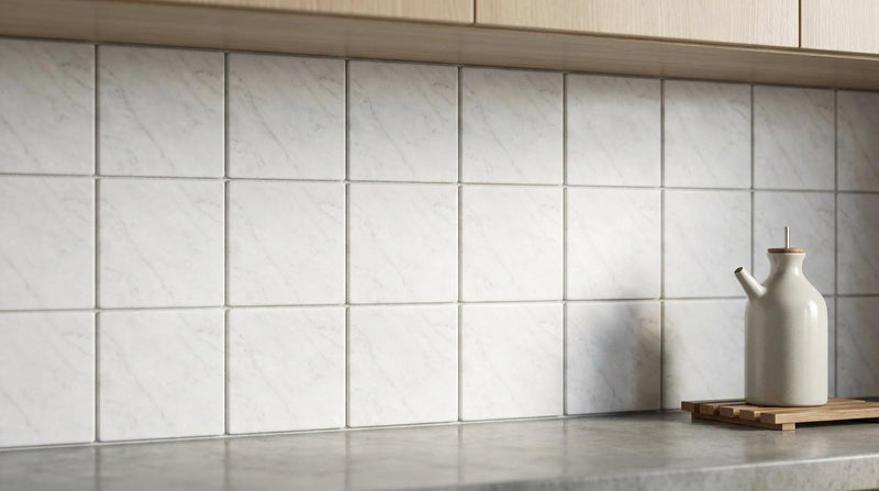 Carrara White (Italian) Marble 4x4 Honed Tile