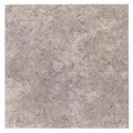 Silver (Pewter Blend) Travertine 16x24 Unfilled, Brushed & Chiseled Travertine Tile