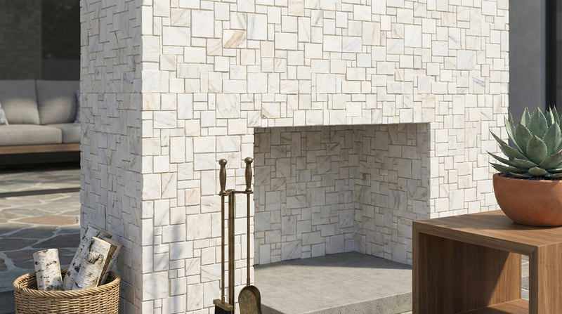 Calacatta Gold (Italian) Marble Honed Mosaic Mini-Versailles Pattern