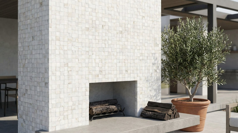 Calacatta Gold (Italian) Marble Honed 3-D Small-Bread Mosaic