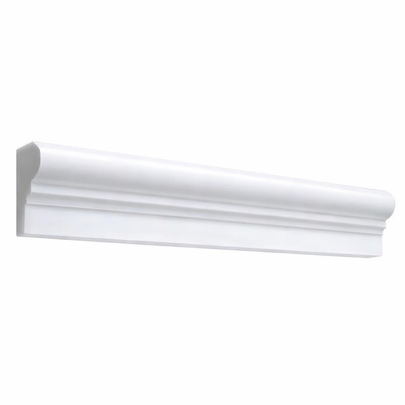 Bianco Dolomiti (White Dolomite) 2x12 Honed Tile OG-1 (Single-step Chair Rail Trim)