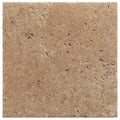 Walnut Travertine 16x16 Unfilled, Brushed & Chiseled Travertine Tile