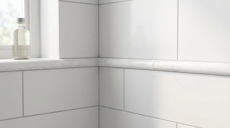 Bianco Dolomiti (White Dolomite) 1x12 Honed Tile Quarter-Round Trim