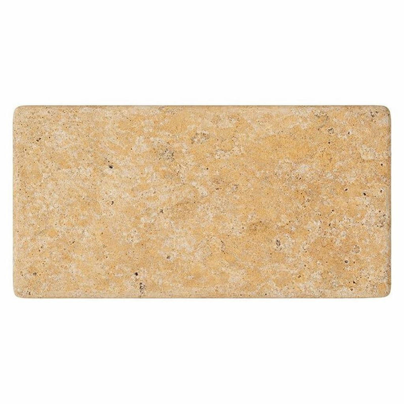 Gold / Yellow Gold Travertine 3x6 Tumbled Travertine Tile