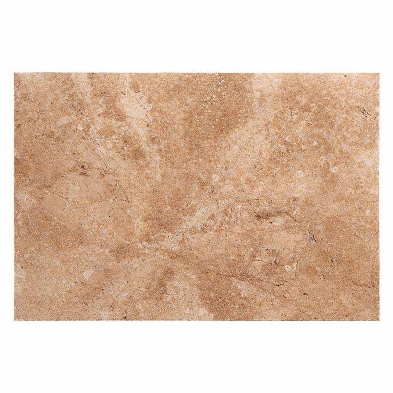 Walnut Travertine 16x24 Unfilled, Brushed & Chiseled Travertine Tile