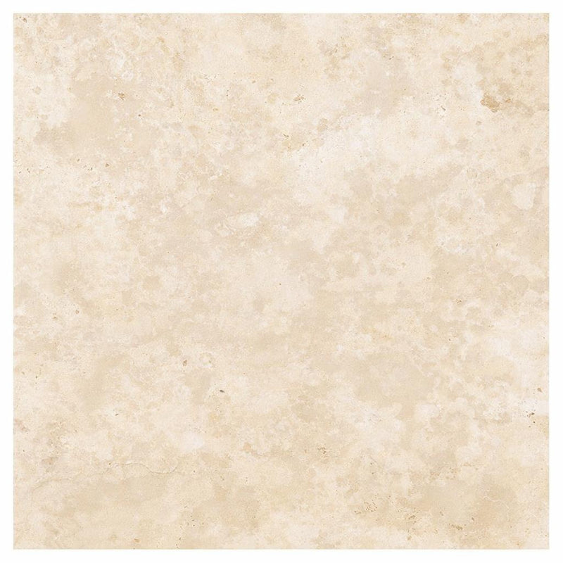 Ivory / Light Travertine 12x12 Cream Filled & Honed Tile