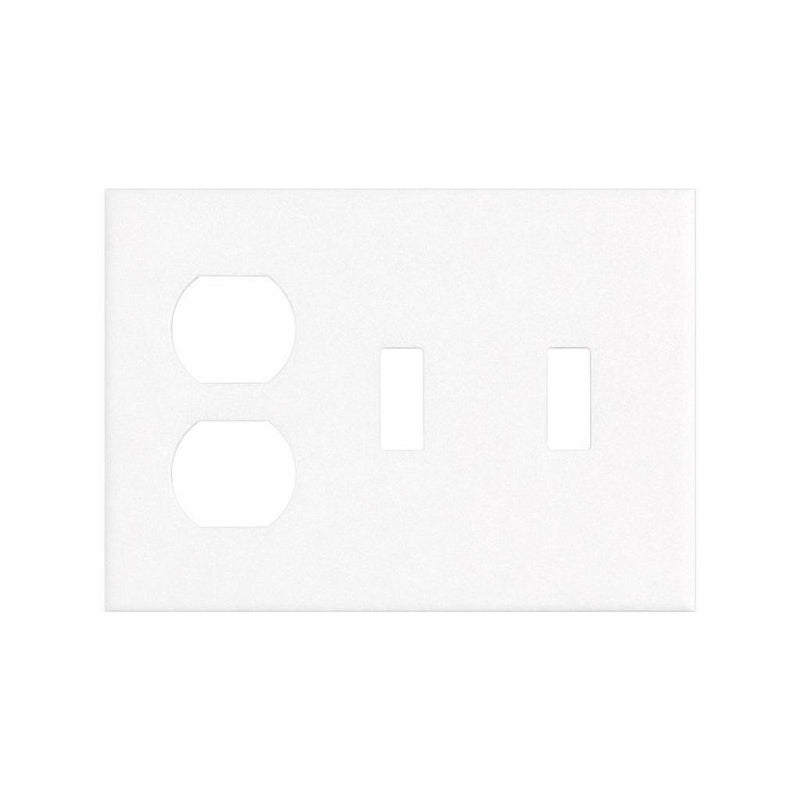 Thassos White Switch Plate Covers 4-1/2x6 1/3 Honed Plate Cover DOUBLE TOGGLE - DUPLEX