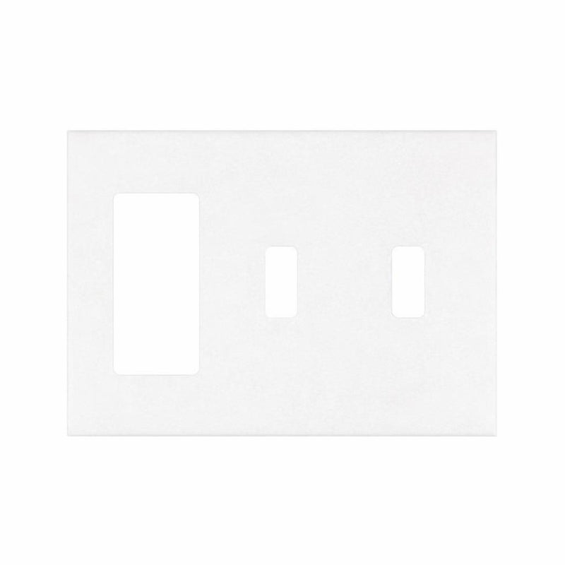 Thassos White Switch Plate Covers 4-1/2x6 1/3 Honed Plate Cover DOUBLE TOGGLE - ROCKER