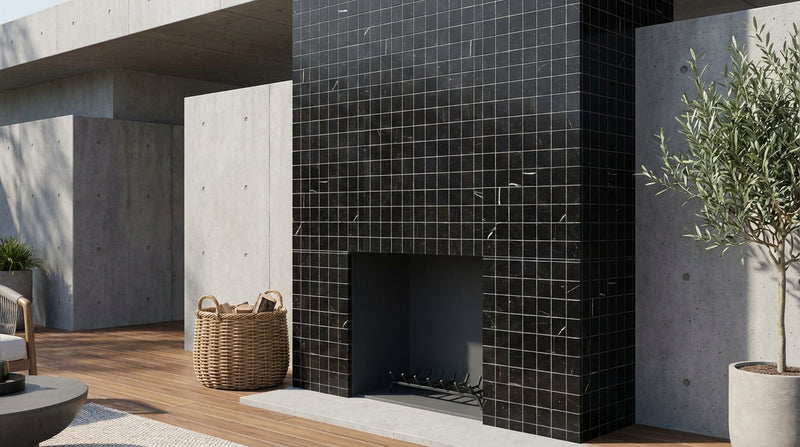 Nero Marquina (Black) Marble 2x2 Honed Mosaic