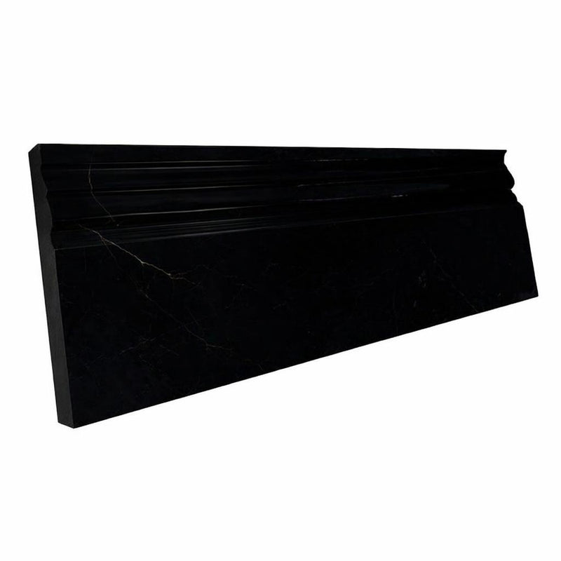 Absolute Black Granite 4-3/4x12 Polished Tile Baseboard Trim