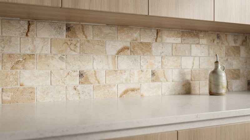 Latravonya Travertine 3x6 Tumbled Travertine Tile