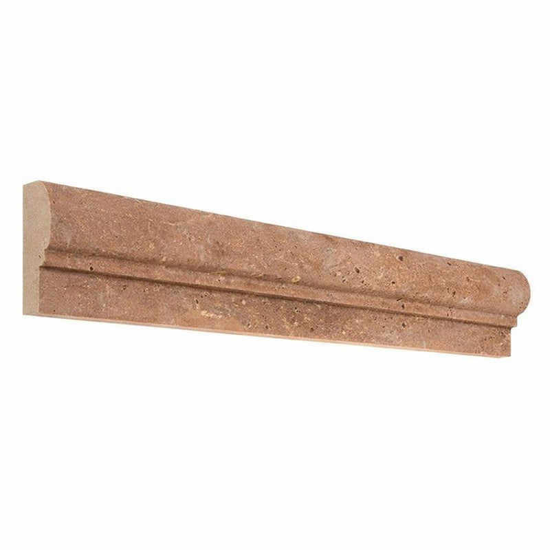 Noce (Antalya) Travertine 2x12 Honed Travertine Tile OG-1 (Single-step Chair Rail Trim)