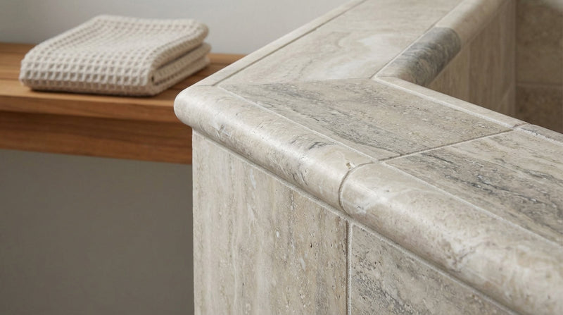 Latravonya Travertine 3/4x12 Honed Travertine Tile Bullnose Liner