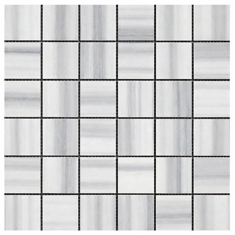 Mink / Equator (Zebra) Mink Marble 2x2 Polished Mosaic (Regular)