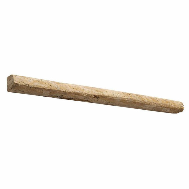 Noce Exotic (Vein-Cut) Travertine 3/4x12 Polished Travertine Tile Bullnose Liner