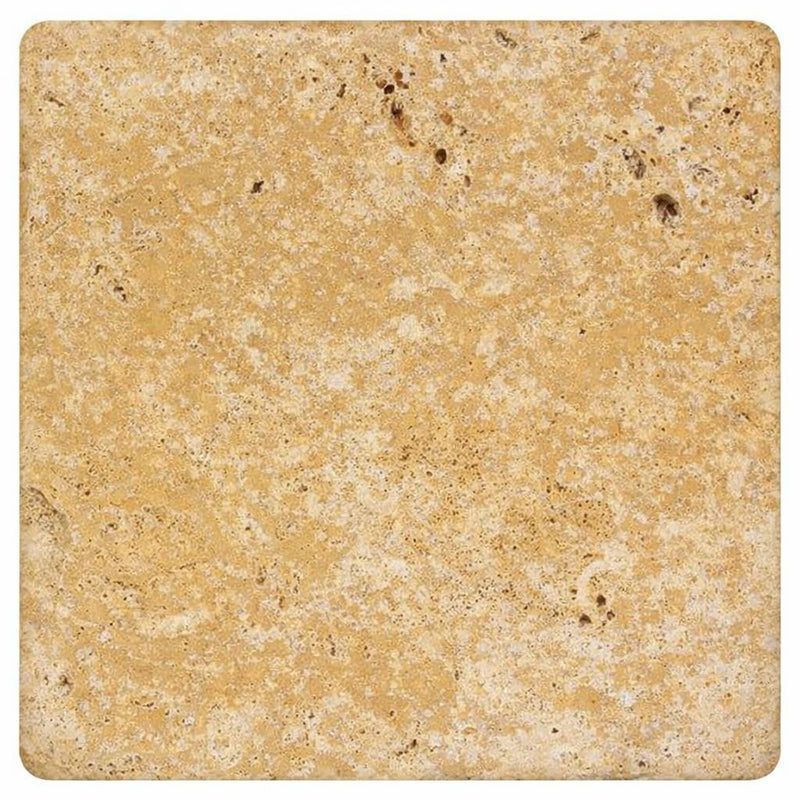 Gold / Yellow Gold Travertine 12x12 Tumbled Travertine Tile