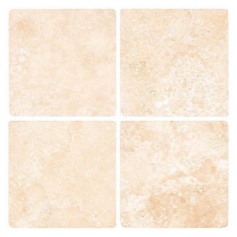 Durango / Paredon (Mexican) - Cross Cut Durango Travertine 18x18 Tumbled Travertine Tile