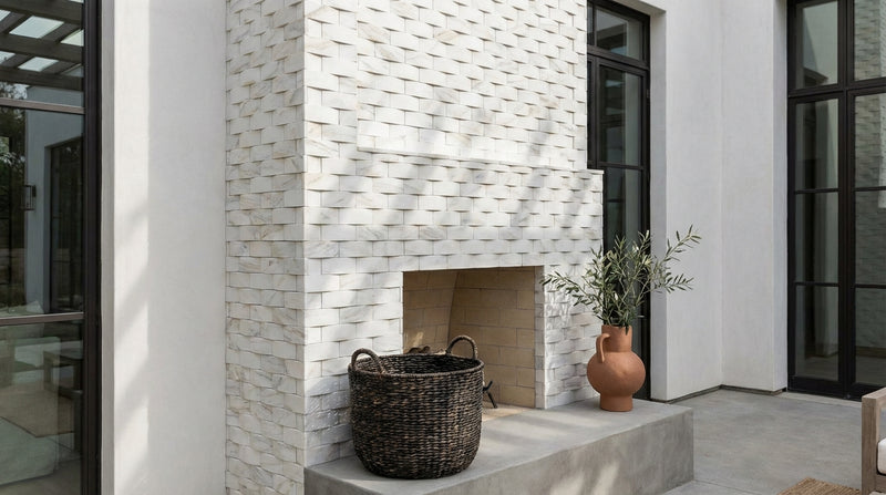 Calacatta Gold (Italian) Marble 2x4 Honed Mosaic Round-Faced (CNC-Arched / Wavy)