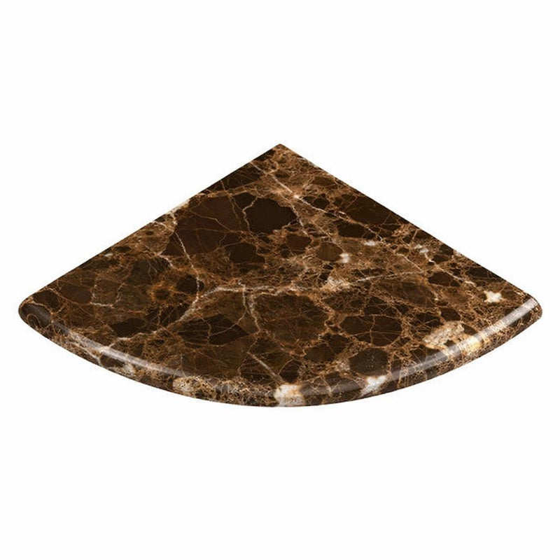 Emperador Dark Marble Shower Corner Shelves - 9x9 Polished (Both Sides) Shelf Shower Corner Shelf