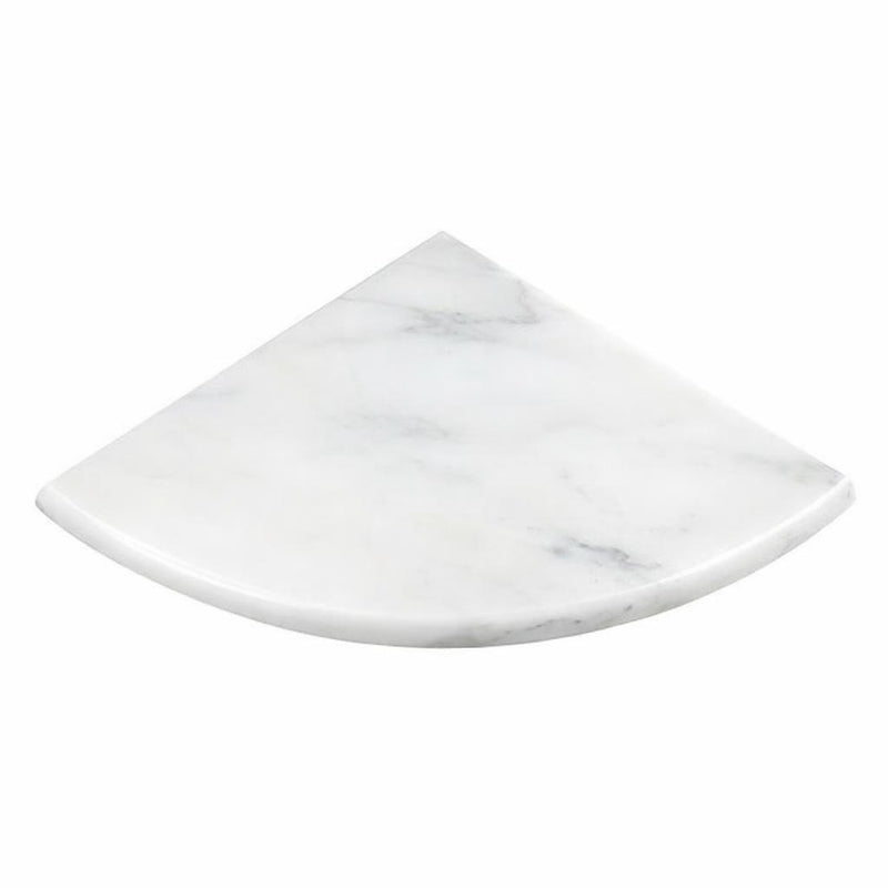 Oriental White Marble Shower Corner Shelves - 9x9 Polished (Both Sides) Shelf Shower Corner Shelf