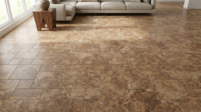 Noce (Antalya) Travertine Versailles Pattern Tumbled Travertine Tile