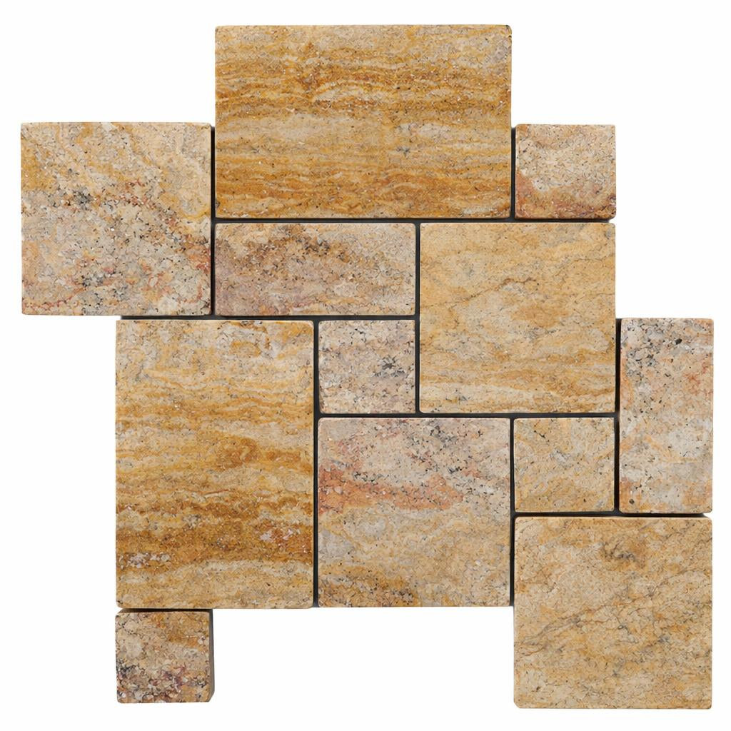 Scabos Travertine Roman (MIDI Versailles) Pattern Tumbled Travertine T ...