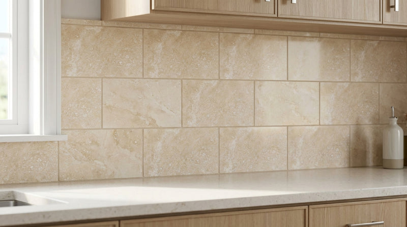 Ivory / Light Travertine 3x6 Cream Filled & Honed Tile