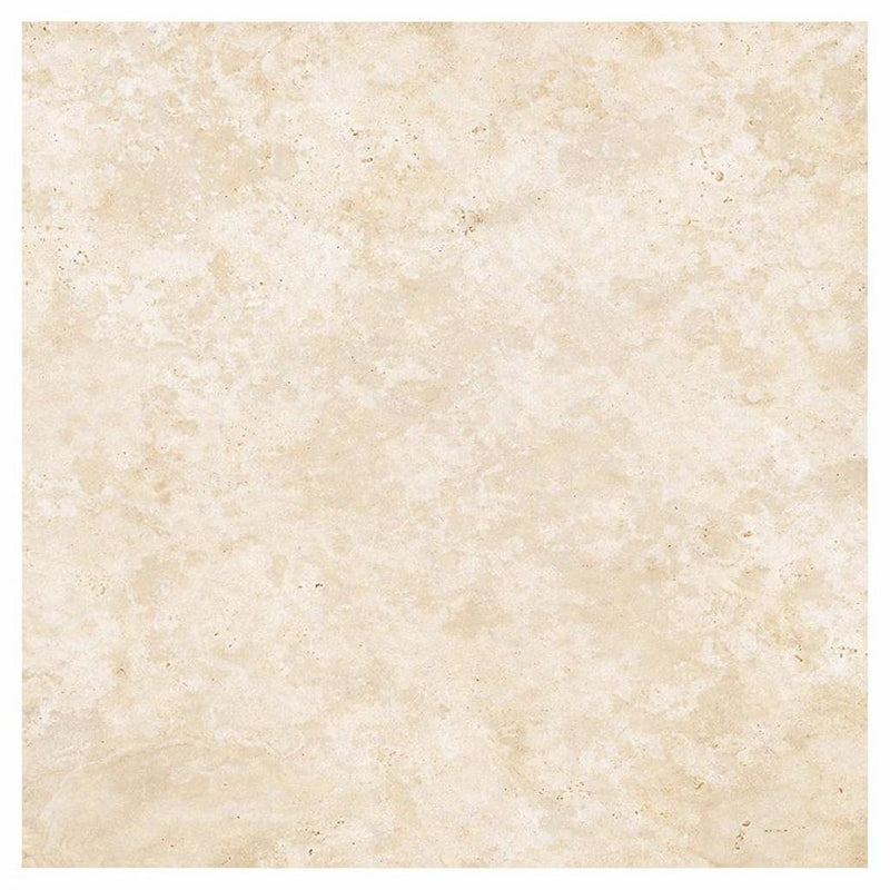 Ivory / Light Travertine 12x12 Cream Tumbled Tile