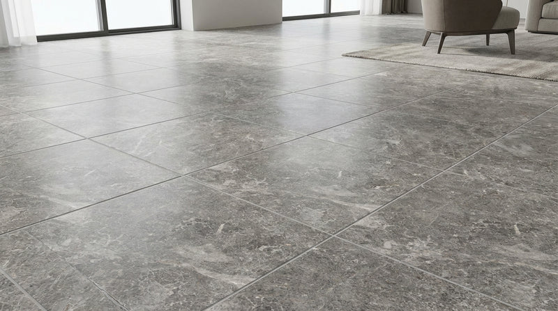 Tundra Gray Marble 12x12 Tumbled Tile