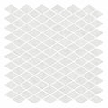Oriental White (Asian Statuary) Marble 1x2 Honed Diamond / Rhomboid Mosaic