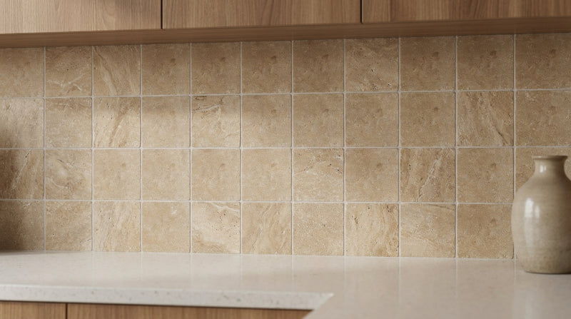 Noce (Antalya) Travertine 6x6 Tumbled Travertine Tile