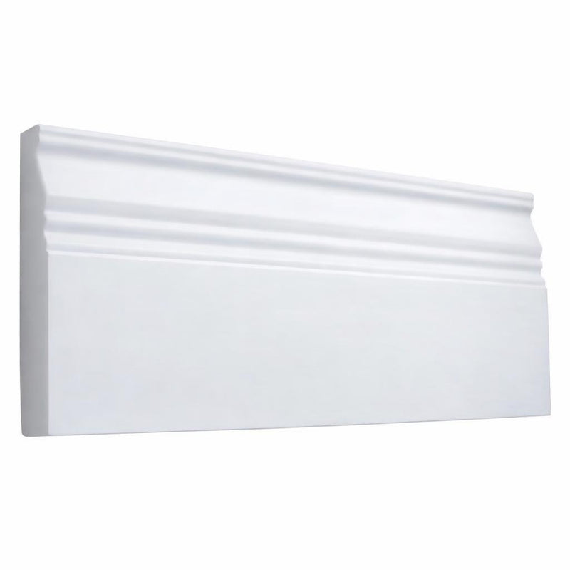 Bianco Dolomiti (White Dolomite) 4-3/4x12 Honed Tile Baseboard Trim